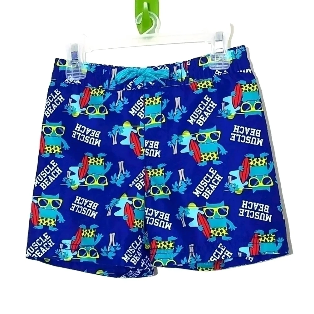 Old Navy Swim Trunks Muscle Beach Monster 6-12m
